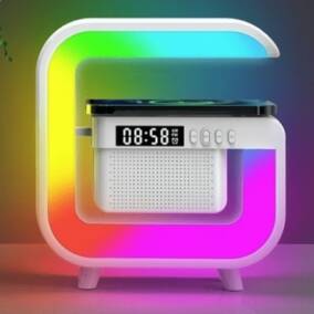 Parlante Bluetooth RGB Multifuncin con Cargador Inalmbrico y Luz Nocturna