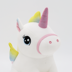 Peluche unicornio 30cm blanco