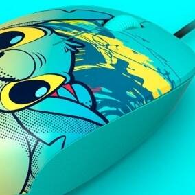 Mouse con Cable Xtech Stitch Azul 1200 DPI USB