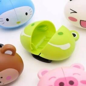 Portacepillos de Dientes Animalitos - Soporte de Pared Infantil