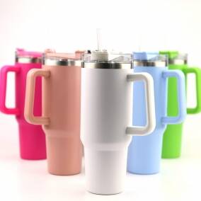 Vaso trmico con manija y sorbete - 1.2 L