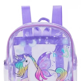 Mochila PVC Unicornio Lila