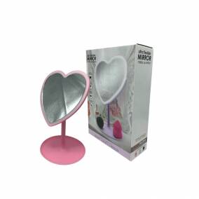 Espejo Maquillaje Coraz�n con Luz LED Touch