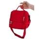 Bolsa Térmica Portátil para Almuerzo con Correa Ajustable, Color Rojo