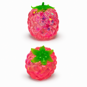 Squishy Frutilla Antiestr�s con Glitter - Juguete Sensorial Suave y Apretable