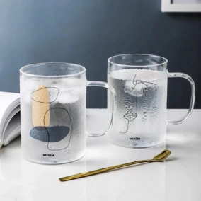 Taza de Vidrio Con Dibujo