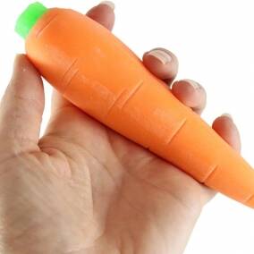 Zanahoria Squishy Antiestrs Rellena de Arena ? Juguete Sensorial
