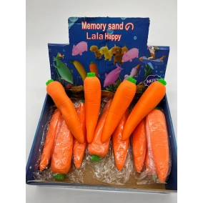 Zanahoria Squishy Antiestr�s Rellena de Arena - Juguete Sensorial