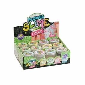 Slime Transparente en Frasco 140 ml con Flores Decorativas