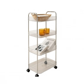 Carro organizador de 4 niveles con ruedas - Multiuso y pr�ctico